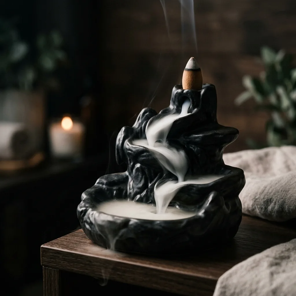 Luxurious incense fountain at a private wellness event in Stamford CT
